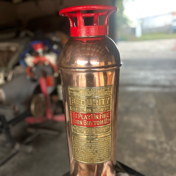 Security Antique A.C. Rowe & Son New York Fire Extinguisher